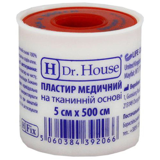 Пластырь медицинский на тканевой основе 5 см х 500 см H Dr. House